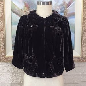 Mechant Velvet Peter Pan Collar Jacket